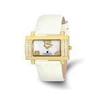 Ladies Charles Hubert Stainless White Leather 40x23mm Watch