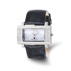 Ladies Charles Hubert Stainless Black Leather 40x23mm Watch