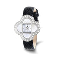 Ladies Charles Hubert Stainless Black Leather Band 36x36mm Watch