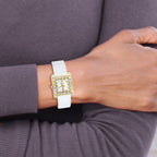 Ladies Charles Hubert Stainless Steel IP-plated Crystal Bezel Watch