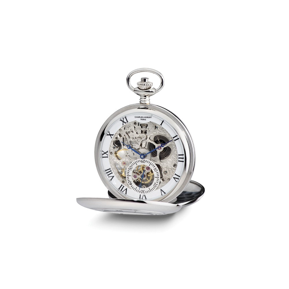 Charles Hubert Open Heart Dial 53mm Case Pocket Watch