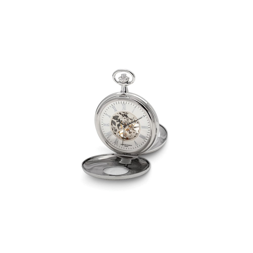 Charles Hubert Chrome-finish White Dial Pocket Watch