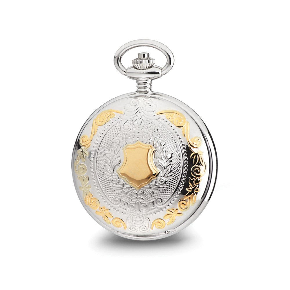 Charles Hubert Two-Tone White Dial Three Hands Pocket Watch