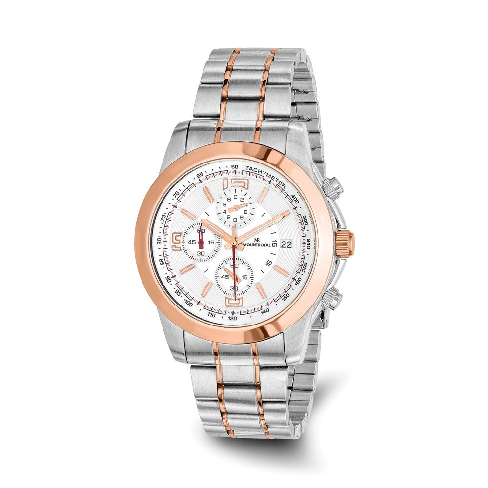 Mens Mountroyal Rose Two-tone Stainless Steel Chronograph Watch