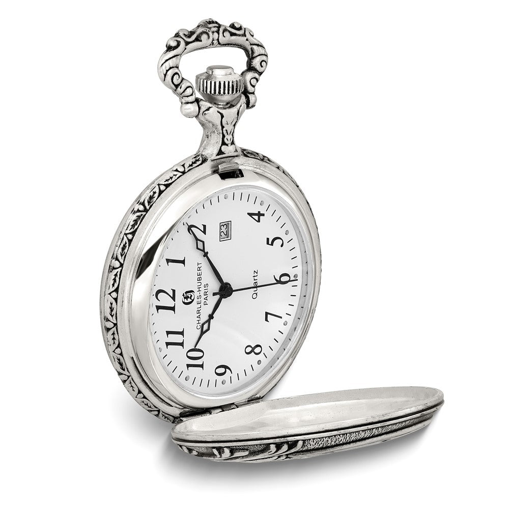 Charles Hubert Antiqued Finish Horses Pocket Watch