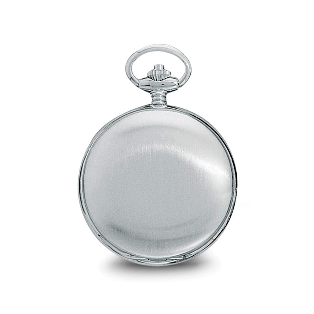 Charles Hubert Satin Chrome-finish Off White Dial Pocket Watch