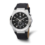 Mens Charles Hubert Stainless Steel Chrono Black Dial Solar-powered Watch