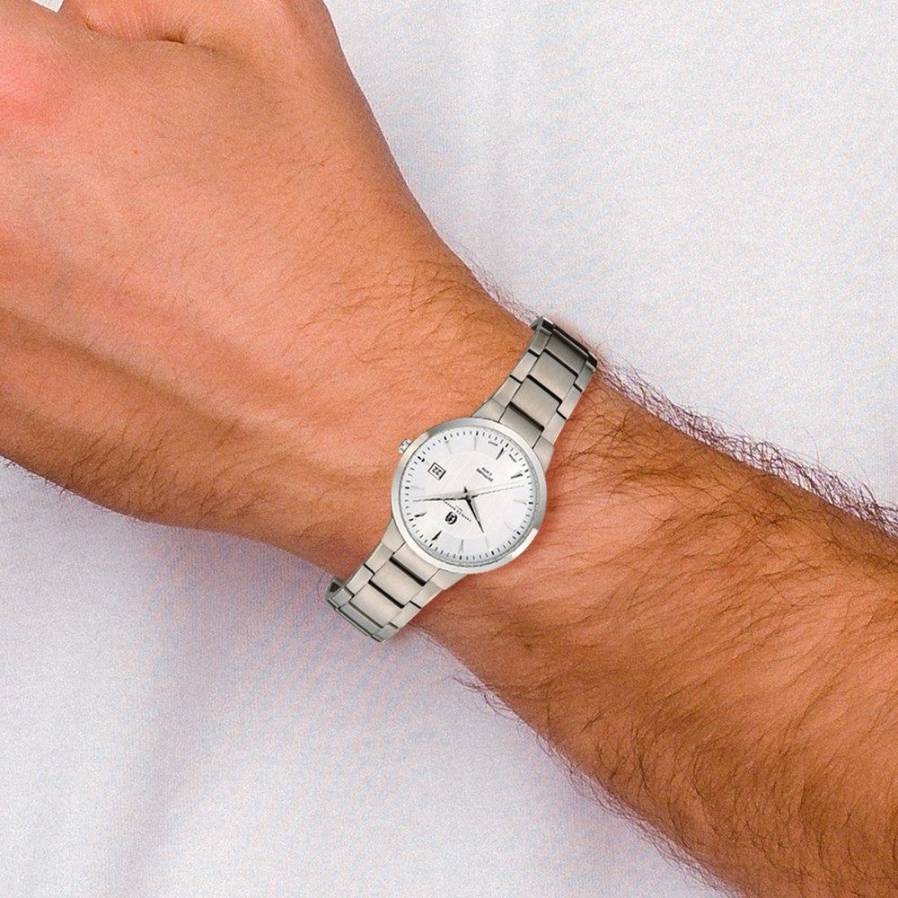Mens Charles Hubert Titanium Silver Dial Ultra Slim Watch