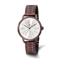 Charles-Hubert Stainless Steel Brown IP-plated Silver-tone Dial with Date Watch