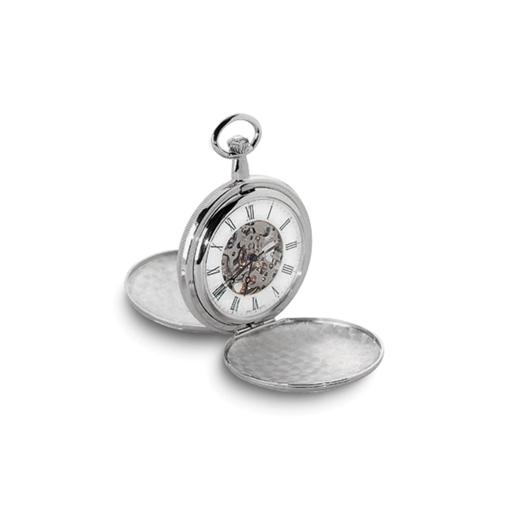 Charles Hubert Chrome-finish White Dial Pocket Watch