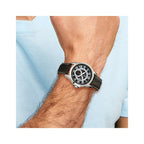 Mens Charles Hubert Stainless Steel Black Dial Watch