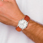 Charles-Hubert Stainless Steel White Dial with Day and Date Watch
