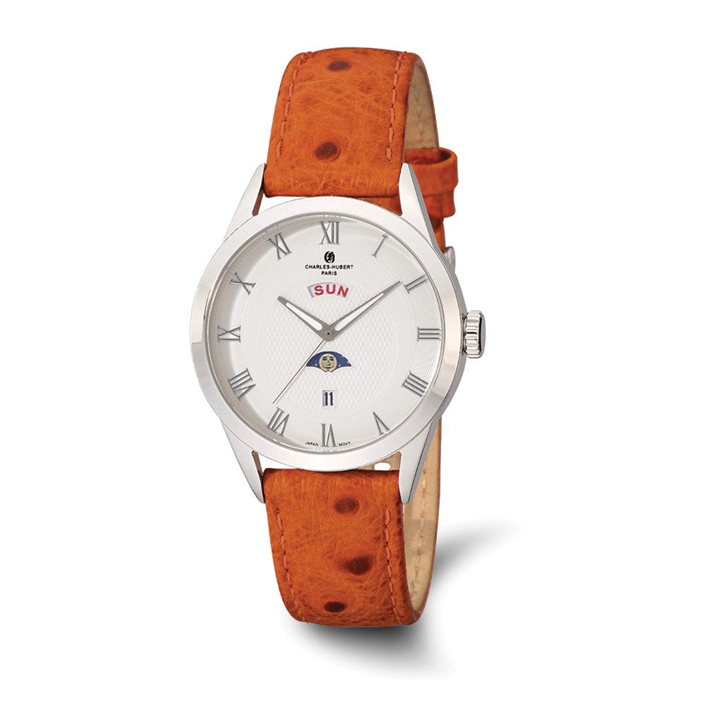 Charles-Hubert Stainless Steel White Dial with Day and Date Watch