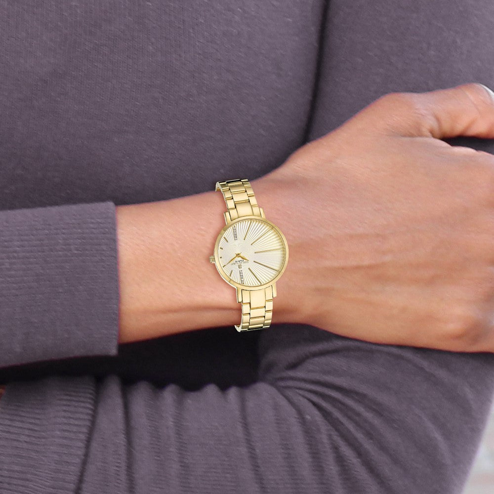 Ladies Charles Hubert IP-plated Stainless Steel Champagne Dial Watch