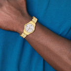 Ladies Charles Hubert Stainless Steel IP-plated MOP Dial Watch