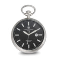 Charles Hubert Stainless Steel Open Face Tritium Quartz Pocket Watch