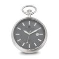 Charles Hubert Stainless Steel Open Face Tritium Quartz Pocket Watch
