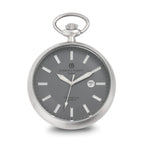 Charles Hubert Stainless Steel Open Face Tritium Quartz Pocket Watch