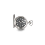 Charles Hubert Stainless Steel Hunter Case Tritium Quartz Pocket Watch