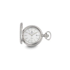 Charles Hubert Stainless Steel Hunter Case Tritium Quartz Pocket Watch