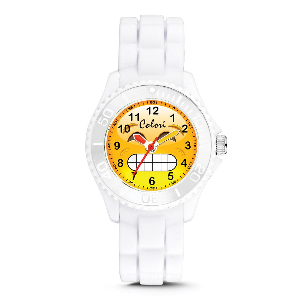 Colori Happy Smile Chilly 30mm White Key Ring/Watch Set