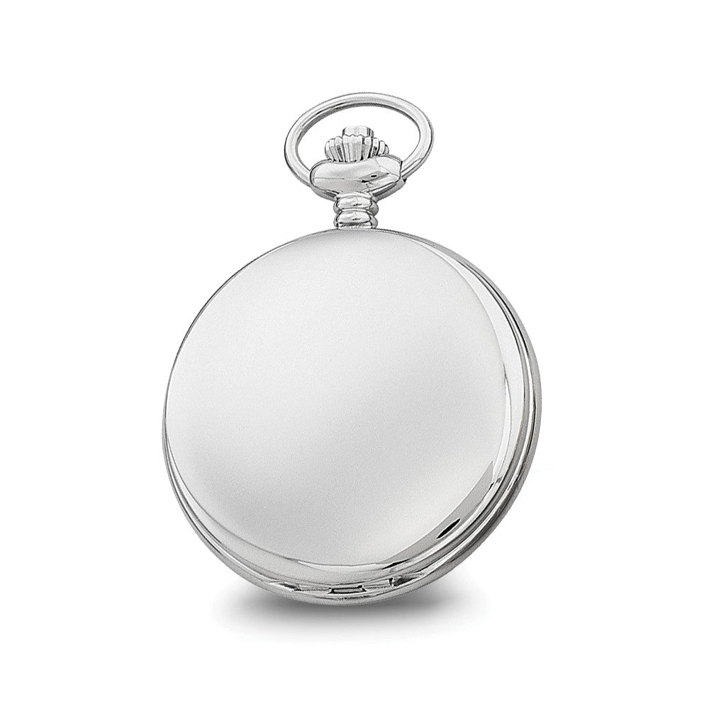 Charles Hubert Stainless Steel White Dial with Date Pocket Watch