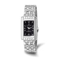 Mens Charles Hubert Solid Stainless Steel Black Dial 26x31mm Watch
