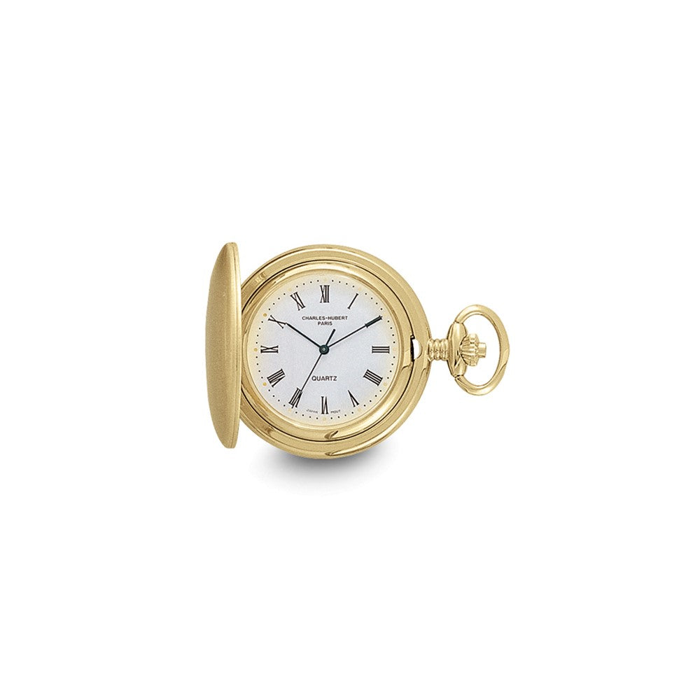 Charles Hubert Gold-finish White Dial Pocket Watch