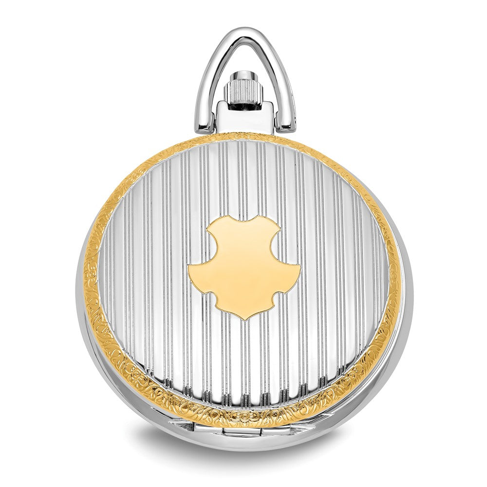 Charles Hubert Gold-finish Two-tone White Dial Pocket Watch