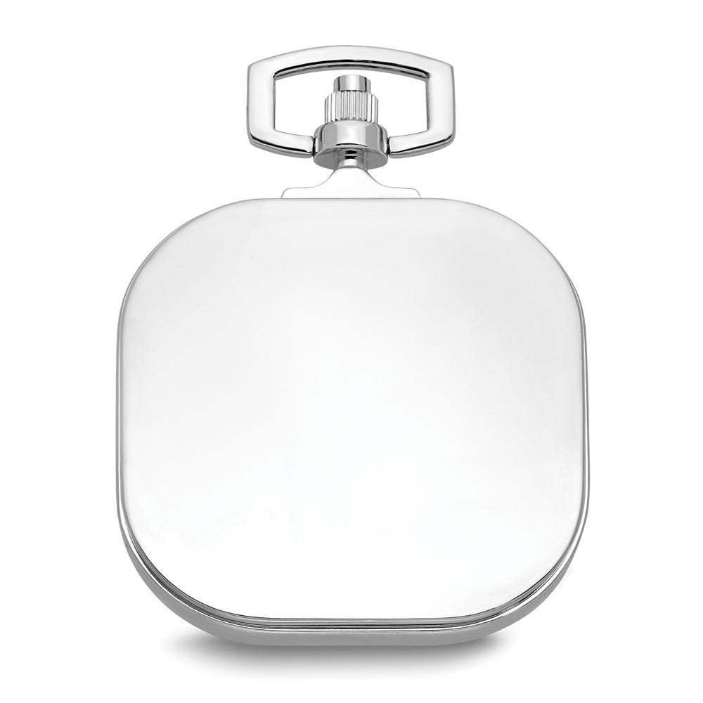 Charles Hubert Gold-finish Two-tone Chrome Square Pocket Watch