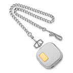 Charles Hubert Gold-finish Two-tone Chrome Square Pocket Watch