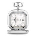Charles Hubert Gold-finish Two-tone Chrome Square Pocket Watch