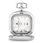 Charles Hubert Gold-finish Two-tone Chrome Square Pocket Watch
