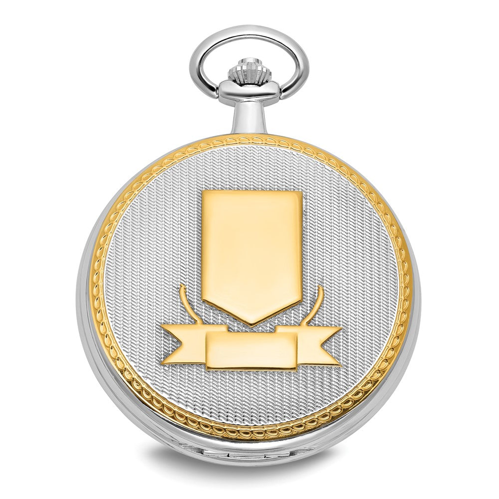 Charles Hubert Gold-finish Two-tone White Dial Pocket Watch
