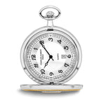 Charles Hubert Gold-finish Two-tone White Dial Pocket Watch