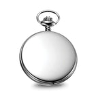 Charles Hubert Solid Stainless Steel White Dial Pocket Watch