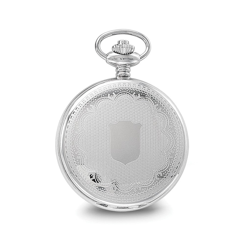 Charles Hubert Stainless Steel White Dial with Date Pocket Watch