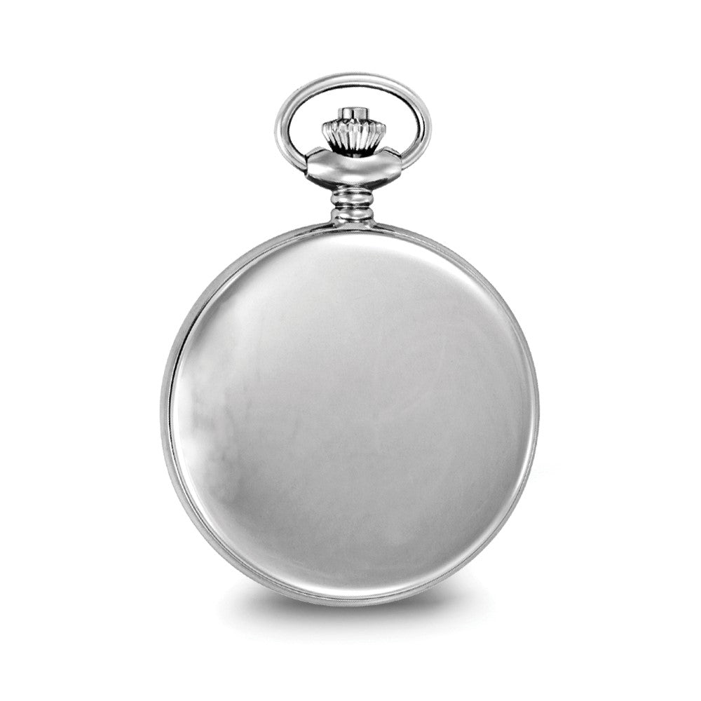 Charles Hubert Stainless Steel White Dial with Date Pocket Watch