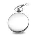 Charles Hubert Solid Stainless White Dial Full Face Pocket Watch