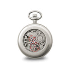 Charles Hubert Chrome-finish Off-White Ceramic Dial Pocket Watch