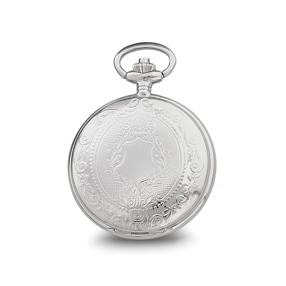 Charles Hubert Chrome-finish White Dial Three Hands Pocket Watch