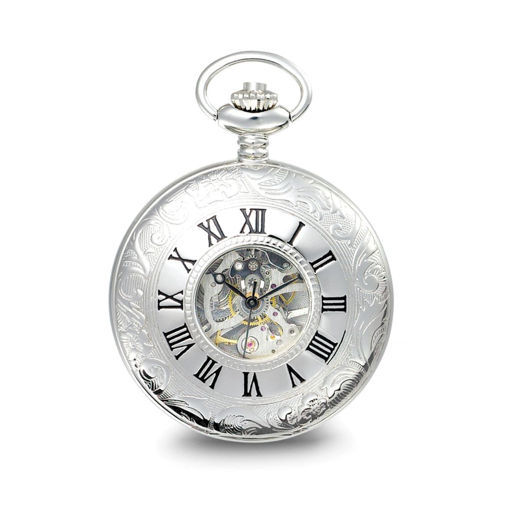 Charles Hubert Chrome-finish White Dial Pocket Watch