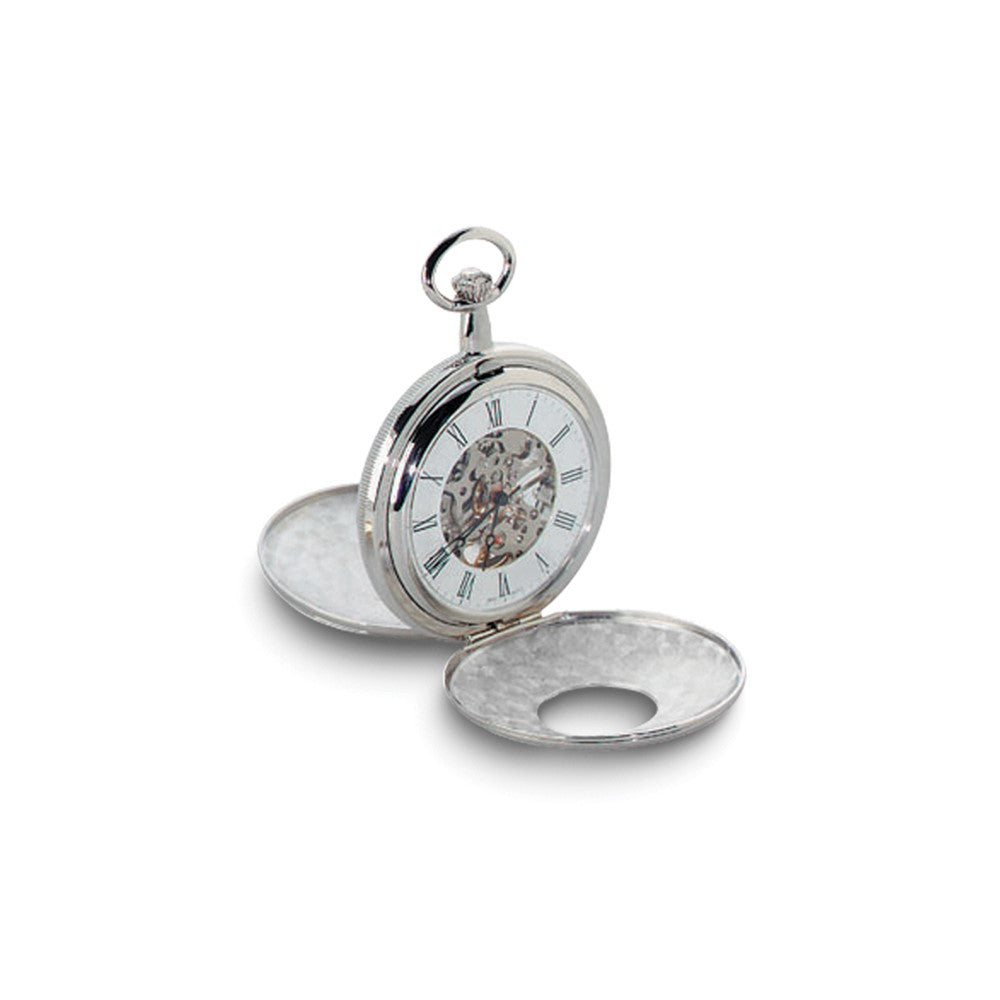 Charles Hubert Chrome-finish White Dial Pocket Watch