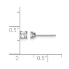 14k White Gold VS Quality Complete Princess Cut Diamond Earrings