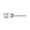 14k White Gold VS Quality Complete Princess Cut Diamond Earrings