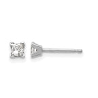 14k White Gold AAA Quality Complete Princess Cut Diamond Earring