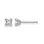 14k White Gold AA Quality Complete Princess Cut Diamond Earrings