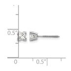 14k White Gold AAA Quality Complete Princess Cut Diamond Earring