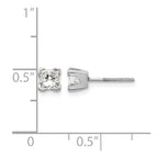 14k White Gold VS Quality Complete Princess Cut Diamond Earrings