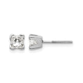 14k White Gold AA Quality Complete Princess Cut Diamond Earrings
